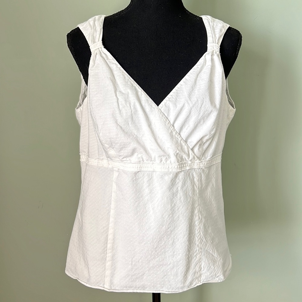 Ann Taylor Women’s Sleeveless Top White Sz 12